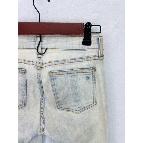 Rag & Bone Womens 25 Off‎ White Capri Skinny Jeans Blue Zipper Hem Denim Pants - Picture 10 of 12
